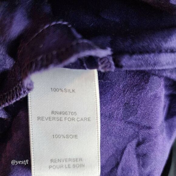 Rebecca Taylor purple hearts spaghetti straps silk dress 10 - Picture 6 of 6